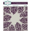 Sue Wilson 7x7 inch Stencil - Tropical Leaves