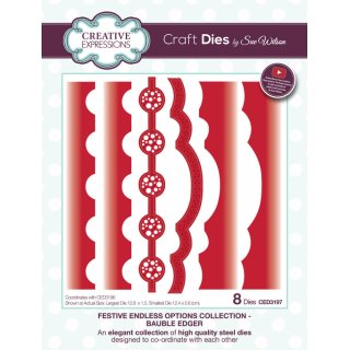 Sue Wilson Craft Die - Festive Endless Options Collection - Bauble Edger