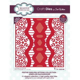 Sue Wilson Craft Die - Festive Endless Options Collection - Jewelled Background