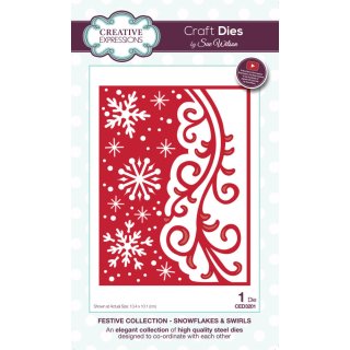 Sue Wilson Craft Die - Festive Collection -Snowflake & Swirls