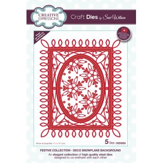 Sue Wilson Craft Die - Festive Collection - Deco Snowflake Background