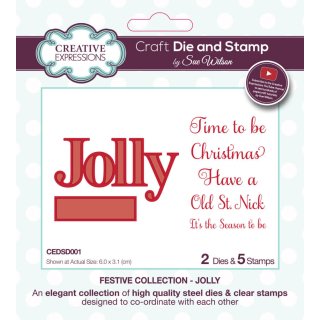 Sue Wilson Stamp and Die Set - Jolly