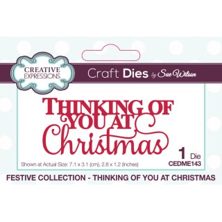 Sue Wilson Craft Die - Festive Collection - Thinking Of You At Christmas