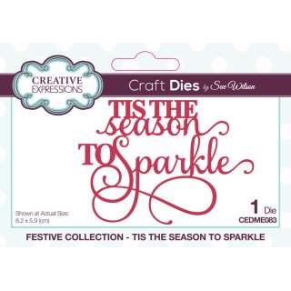 Sue Wilson Craft Die - Festive Collection - Tis The Season To Sparkle