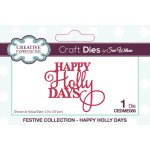 Sue Wilson Craft Die - Festive Collection - Happy Holly Days