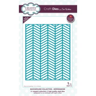 Sue Wilson Craft Die - Background Collection - Herringbone