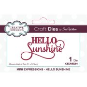 Sue Wilson Craft Die - Mini Expressions - Hello Sunshine