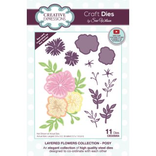 Sue Wilson Craft Die - Layered Flowers Collection - Posy