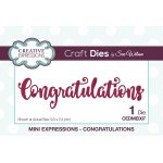 Sue Wilson Craft Die - Mini Expressions - Congratulations