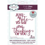 Sue Wilson Craft Die - Mini Expressions Duos - Just A Note