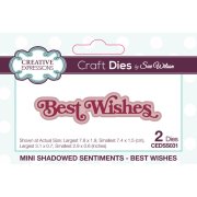 Sue Wilson Craft Die - Mini Shadowed Sentiments - Best Wishes