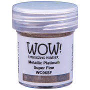 WOW! Embossing Powder - Metallic Platinum Super Fine 15ml