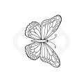 Woodware Clear Singles - Mini Wings Marsh Fritillary