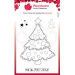 Woodware Clear Singles - Festive Fuzzies Christmas Tree