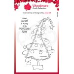 Woodware Clear Singles - Festive Fuzzies Tall Christmas Tree