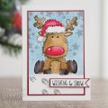 Woodware Clear Singles - Festive Fuzzies Reindeer