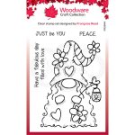 Woodware Clear Singles - Flower Power Gnome