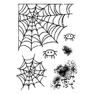 Woodware Clear Singles 3 x 4 Inch - Spider's Web