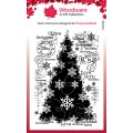 Woodware Clear Singles - Snow Frosted Tree