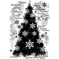 Woodware Clear Singles - Snow Frosted Tree