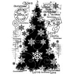 Woodware Clear Singles - Snow Frosted Tree