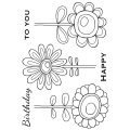 Woodware Clear Singles - Bold Blooms Daisy Bunch